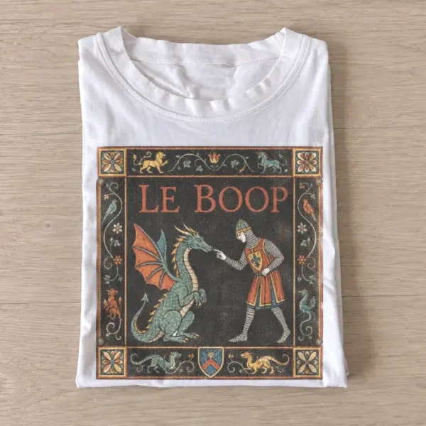 Ornamental le boop dragon medieval graphic t shirt white20ornamental dragon boop.webp