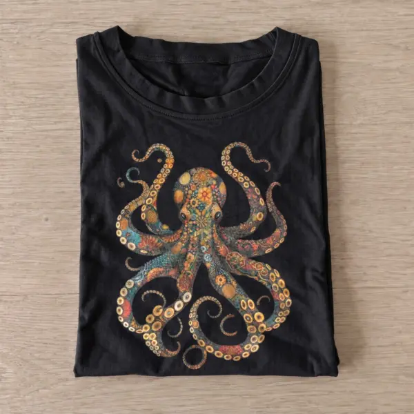 Ornamental octopus t shirt black20ornamental octopus.webp