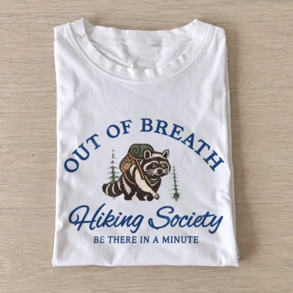 Out of breath hiking society t shirt white20out of breath hikers.webp