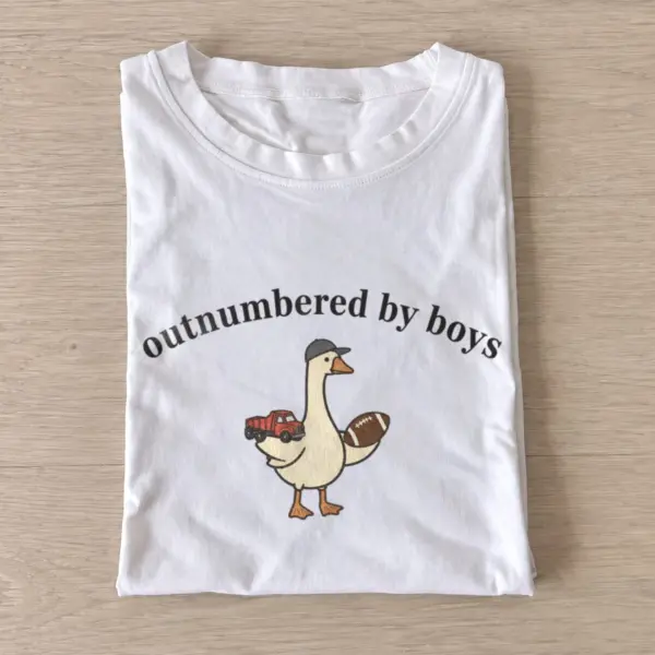 Outnumbered by boys goose graphic t shirt white20outnumbered by boys.webp