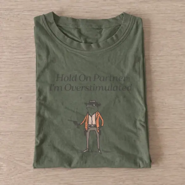 Overstimulated tall cowboy t shirt olive20overstimulated tall cowboy.webp