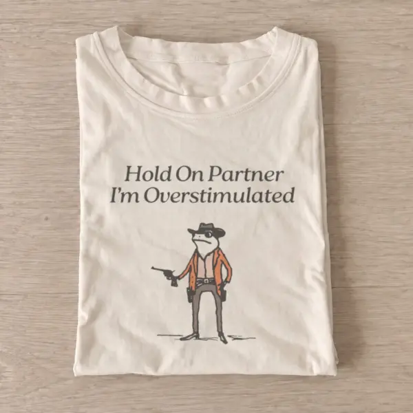 Overstimulated tall cowboy t shirt sand20overstimulated tall cowboy.webp