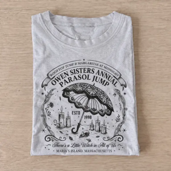 Owen sisters annual parasol jump t shirt gray20witch sisters parasol.webp