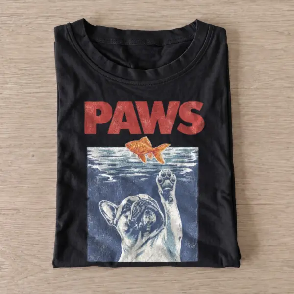Paws fish hunting cat t shirt black20fish hunting cat.webp