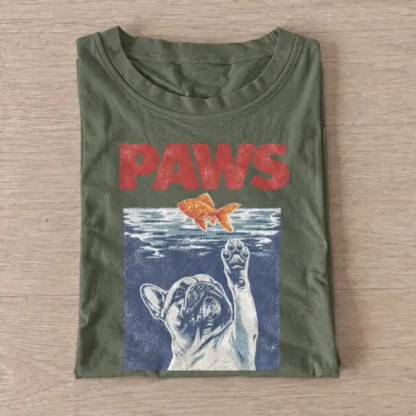 Paws fish hunting cat t shirt olive20fish hunting cat.webp