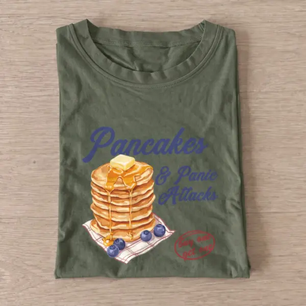 Pancakes panic attacks t shirt olive20pancakes panic attacks.webp