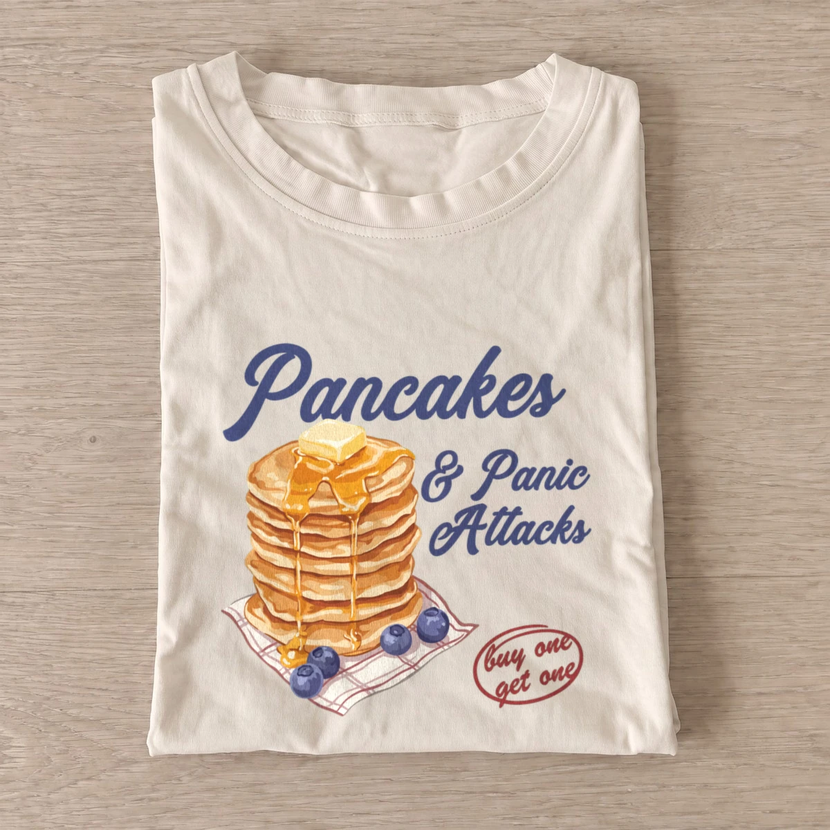 Pancakes panic attacks t shirt sand20pancakes panic attacks.webp