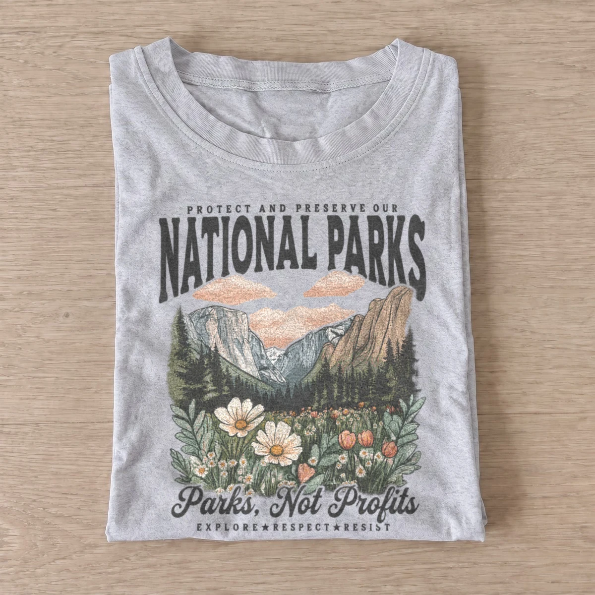Parks not profits national parks t shirt gray20parks not profits.webp