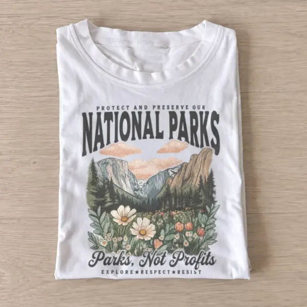 Parks not profits national parks t shirt white20parks not profits.webp