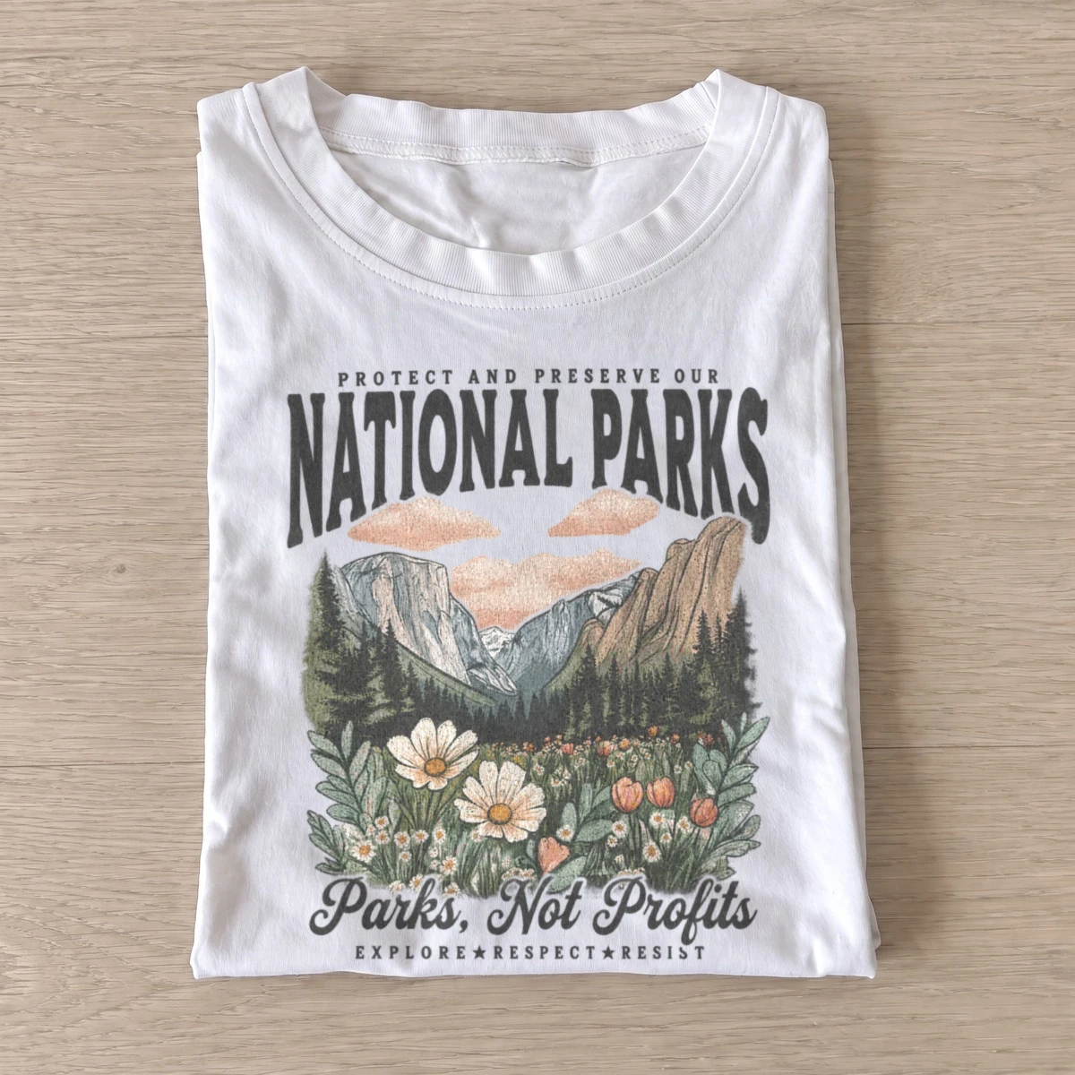 Parks not profits national parks t shirt white20parks not profits.webp