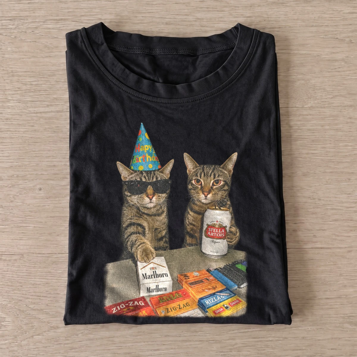 Party cats graphic t shirt black20party cats.webp