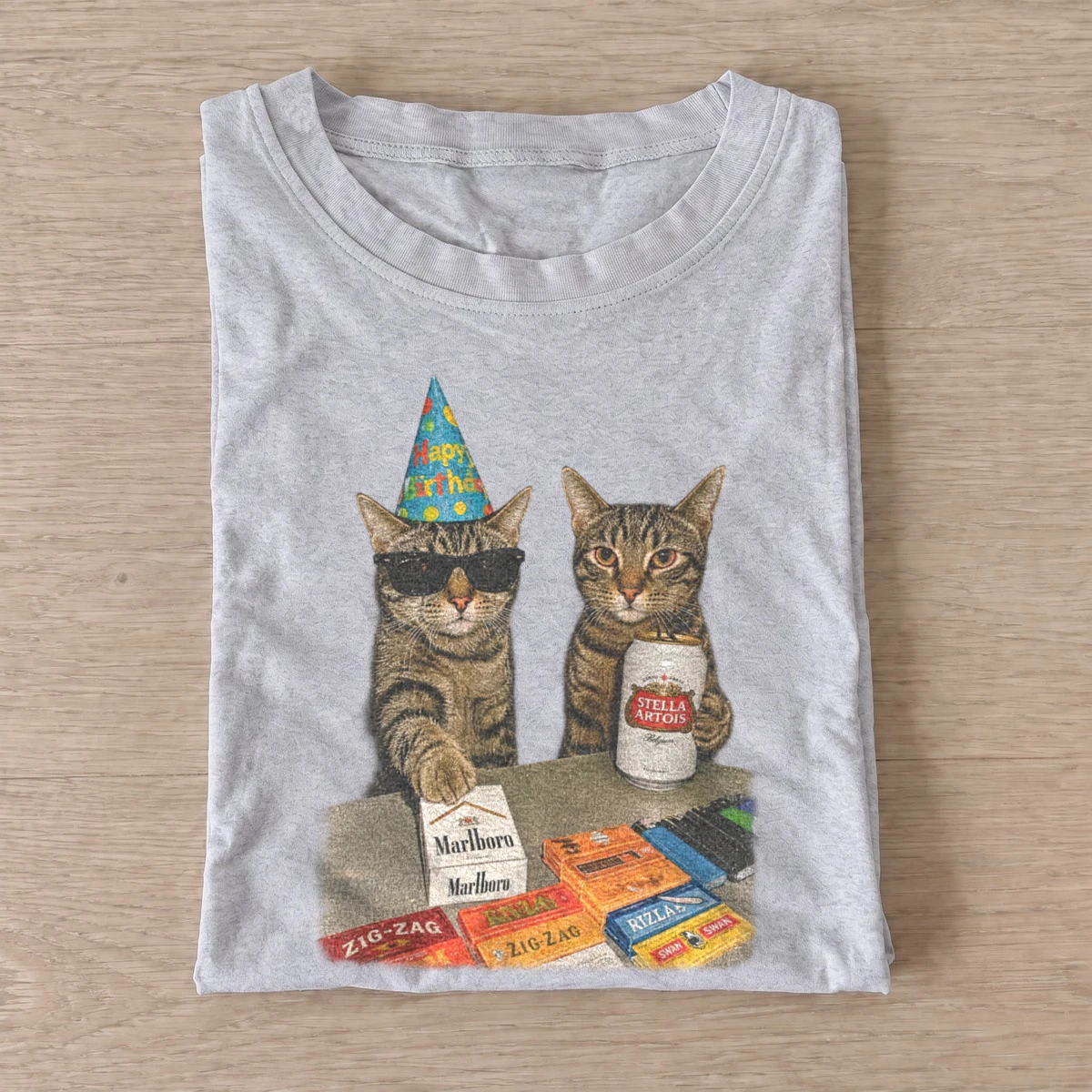 Party cats graphic t shirt gray20party cats.webp