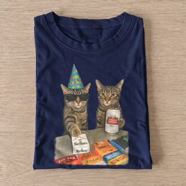 Party cats graphic t shirt navy20party cats.webp