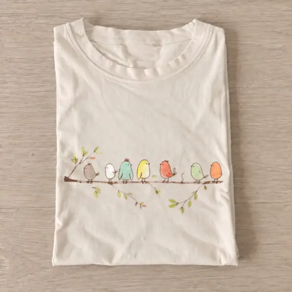 Pastel birds on branch t shirt sand20pastel bird branch.webp