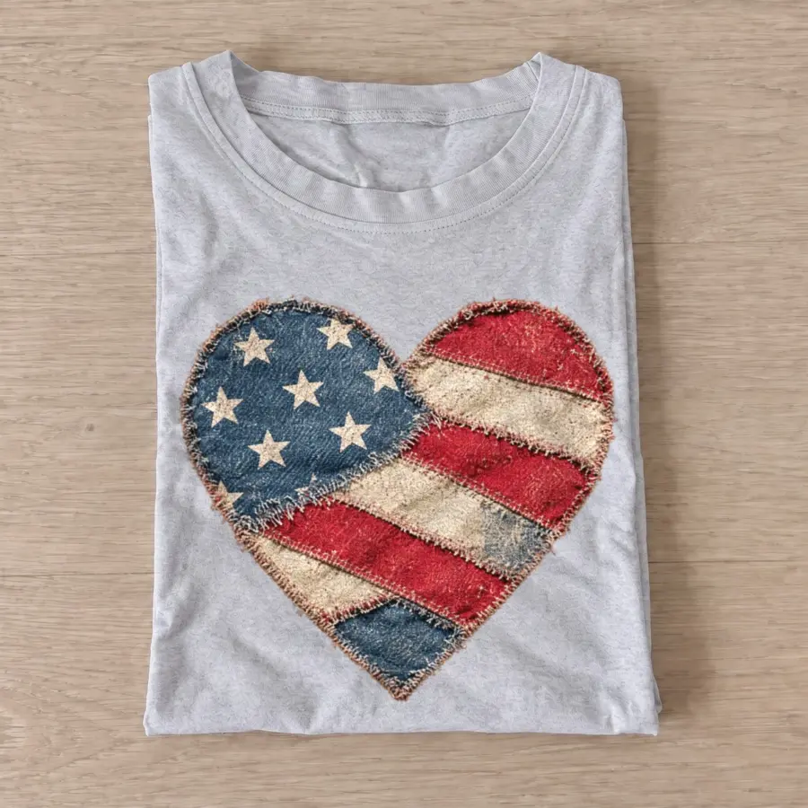 Patchwork american flag heart t shirt gray20patchwork flag heart.webp