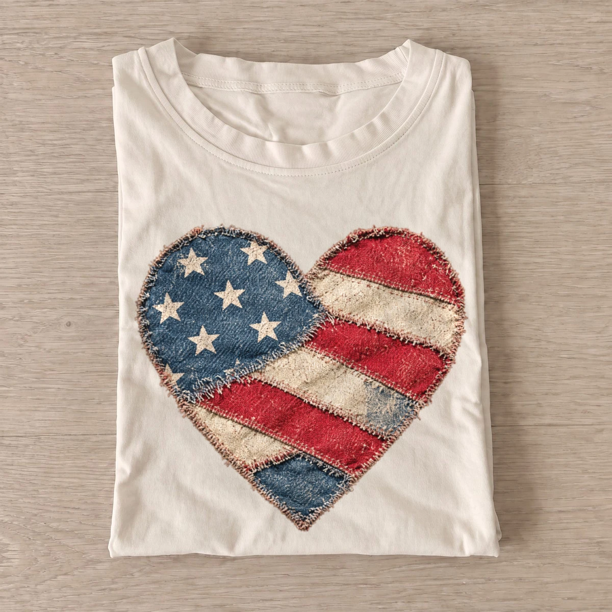 Patchwork american flag heart t shirt sand20patchwork flag heart.webp