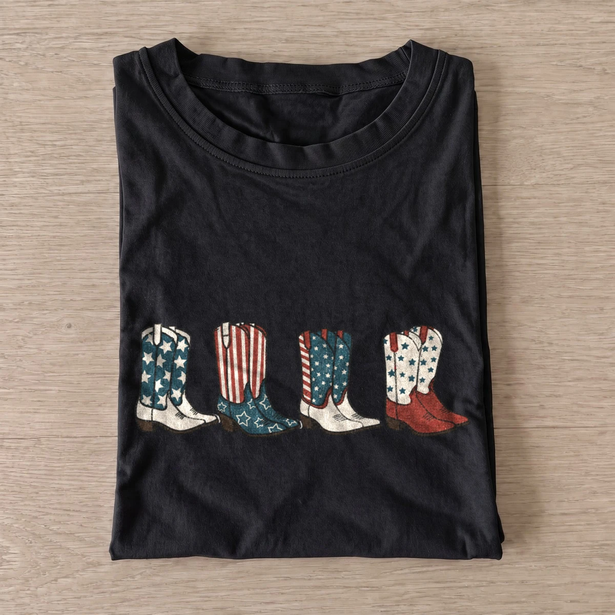 Patriotic cowboy boots t shirt black20patriotic cowboy boots.webp