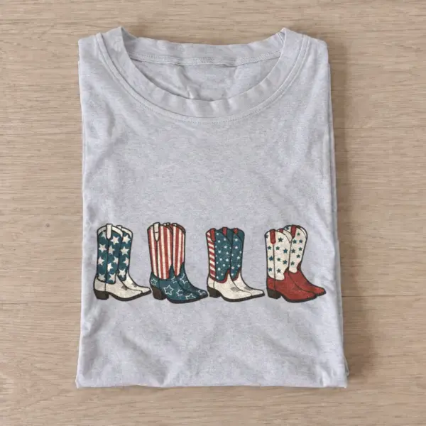 Patriotic cowboy boots t shirt gray20patriotic cowboy boots.webp