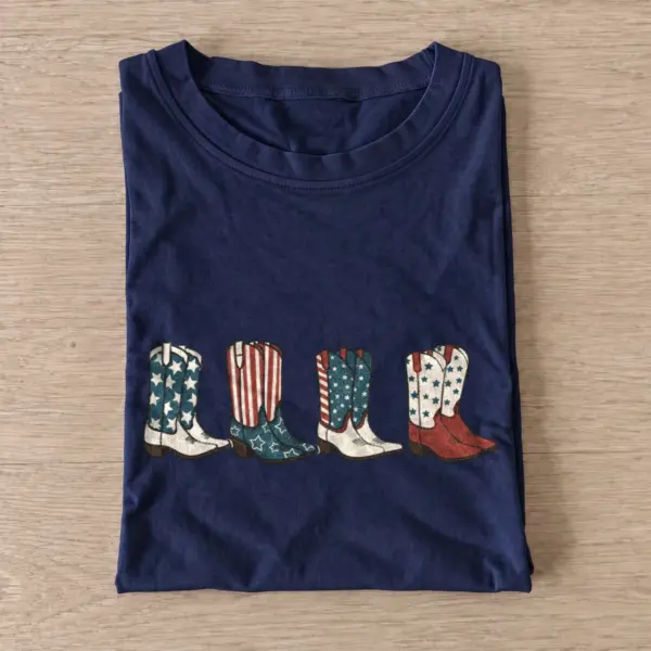 Patriotic cowboy boots t shirt navy20patriotic cowboy boots.webp