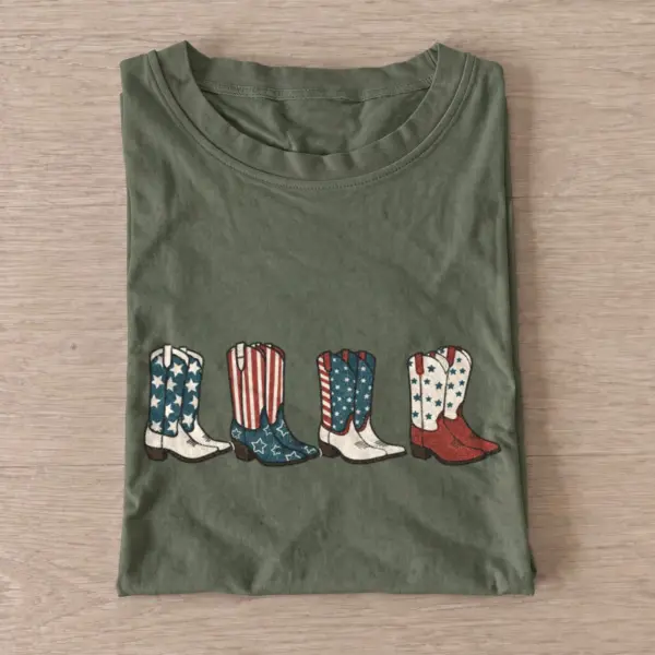 Patriotic cowboy boots t shirt olive20patriotic cowboy boots.webp