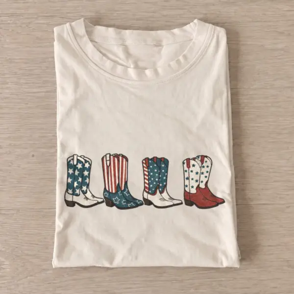 Patriotic cowboy boots t shirt sand20patriotic cowboy boots.webp