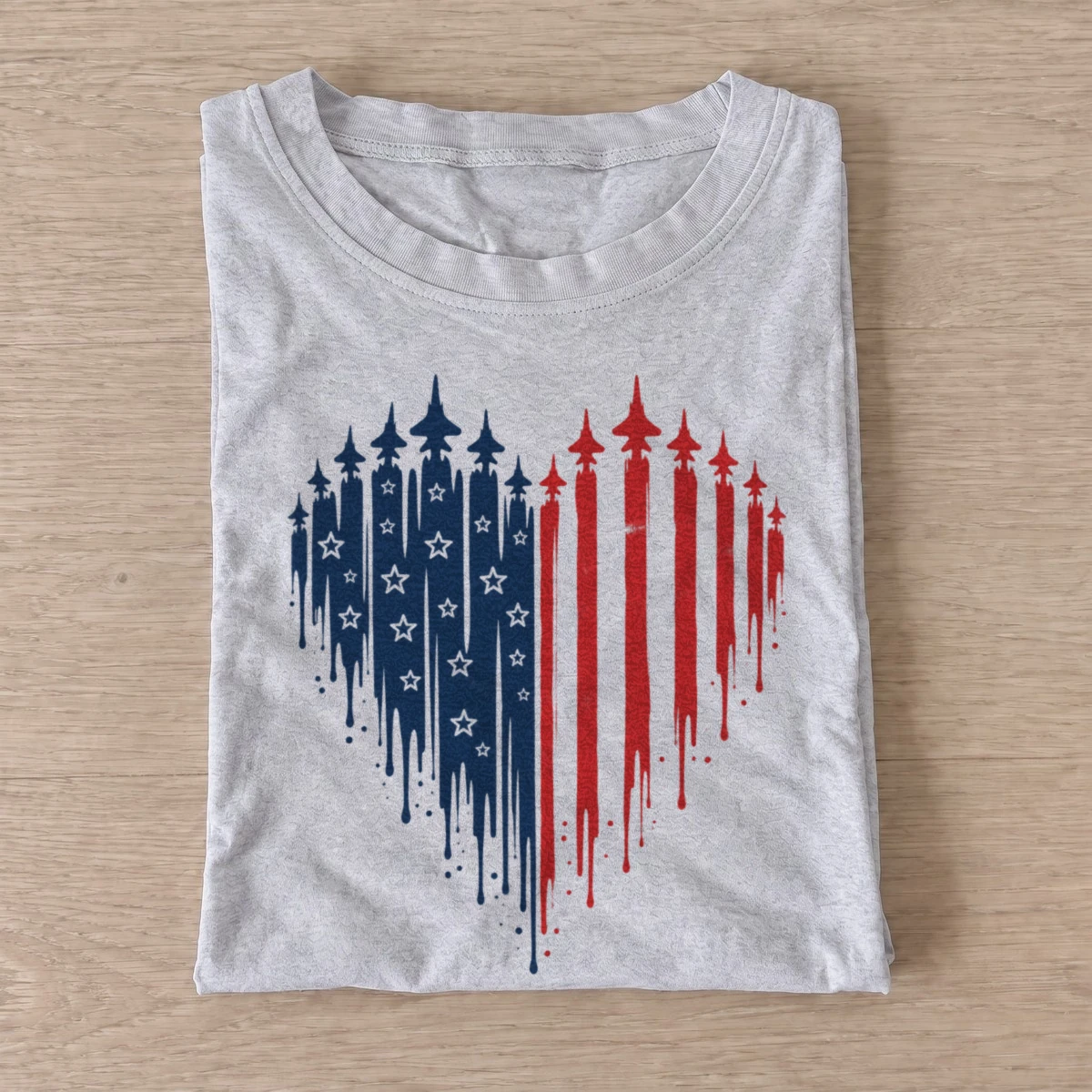 Patriotic fighter jets heart t shirt gray20patriotic castle heart.webp