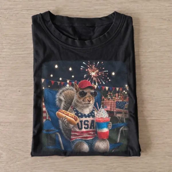 Patriotic fireworks squirrel t shirt black20fireworks koala.webp