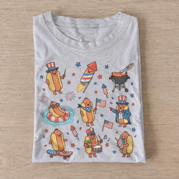 Patriotic hotdog party t shirt gray20patriotic hotdog party.webp