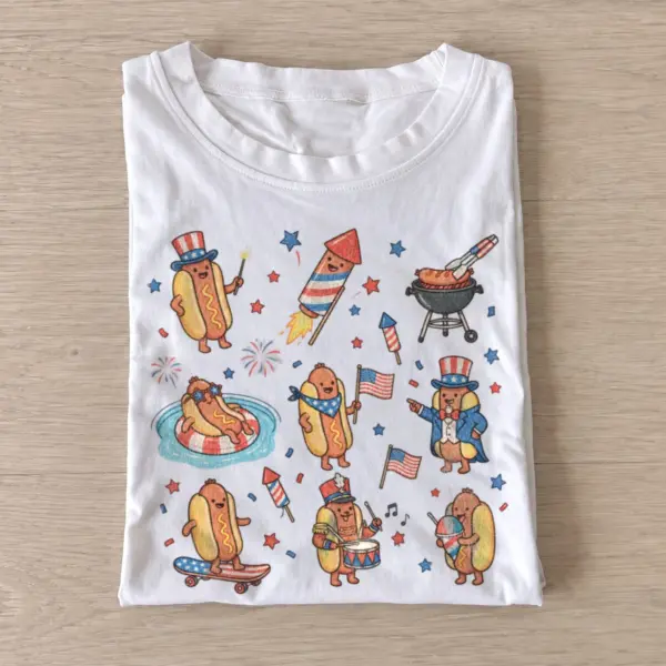Patriotic hotdog party t shirt white20patriotic hotdog party.webp