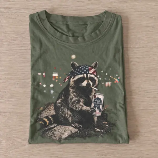 Patriotic lager raccoon t shirt olive20patriotic lager raccoon.webp