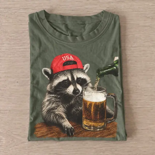 Patriotic pub raccoon t shirt olive20patriotic pub raccoon.webp