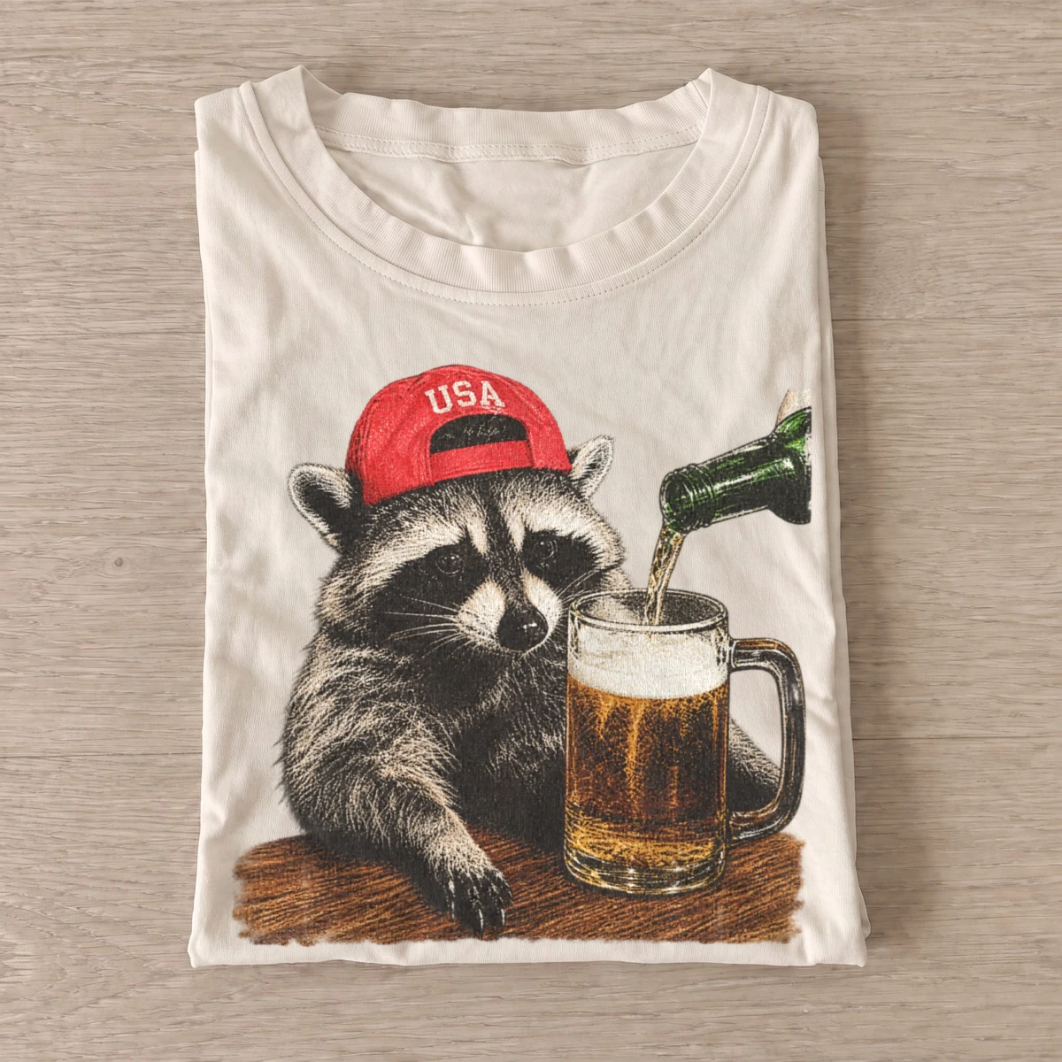 Patriotic pub raccoon t shirt sand20patriotic pub raccoon.webp