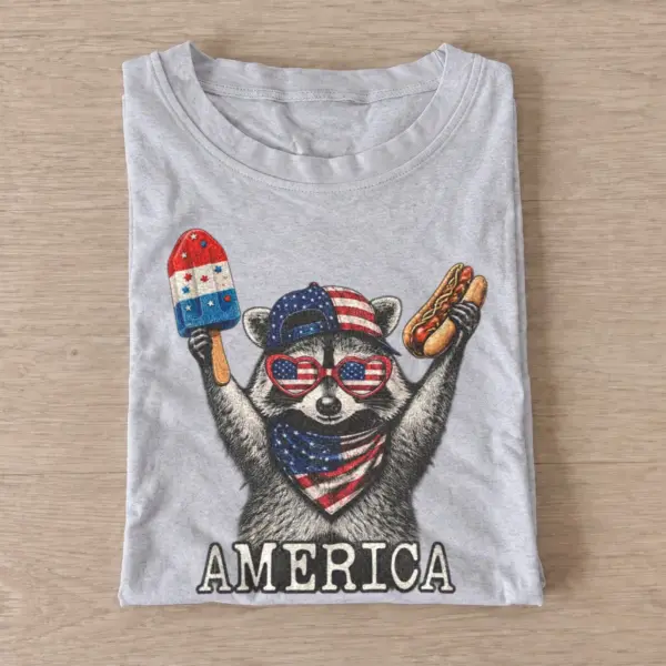 Patriotic snack raccoon america t shirt gray20patriotic snack raccoon.webp