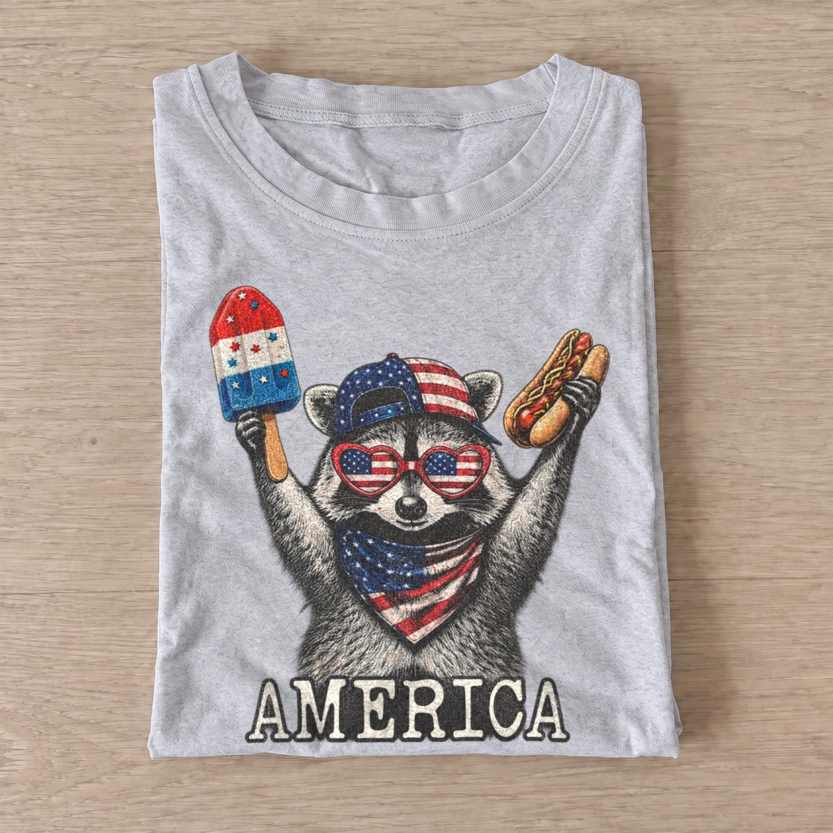 Patriotic snack raccoon america t shirt gray20patriotic snack raccoon.webp