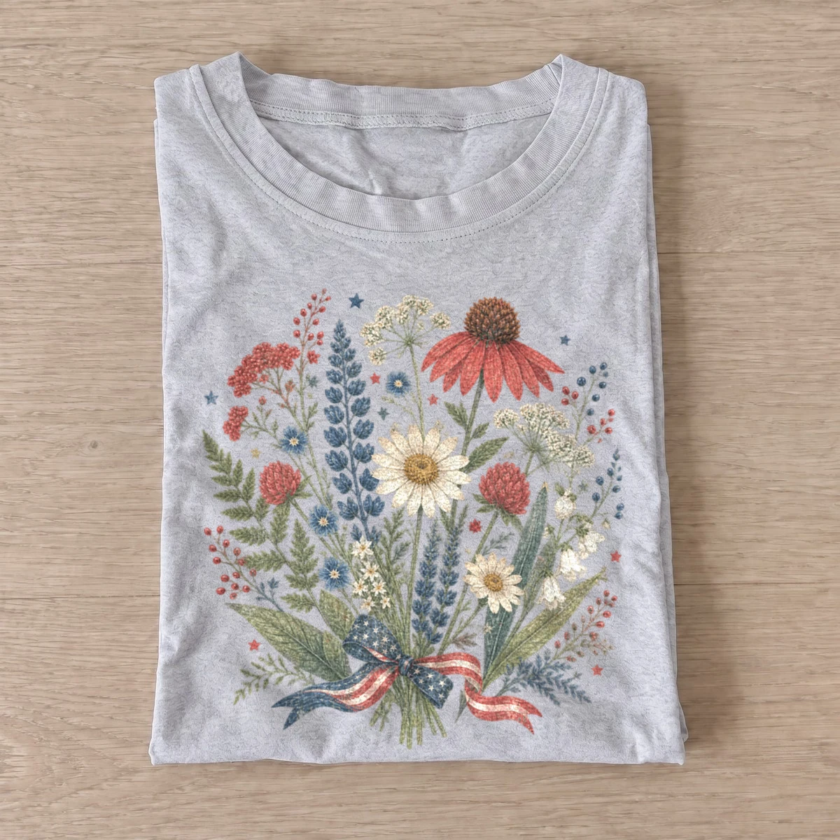 Patriotic wildflower bouquet t shirt gray20patriotic wildflower bouquet.webp
