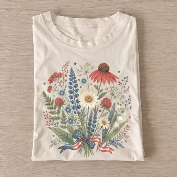 Patriotic wildflower bouquet t shirt sand20patriotic wildflower bouquet.webp