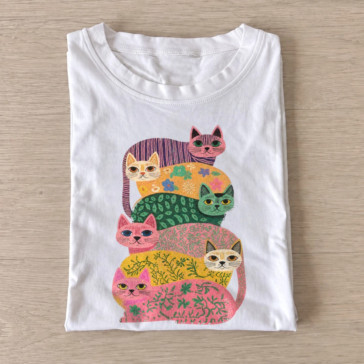 Patterned cat stack t shirt white20patterned cat stack.webp