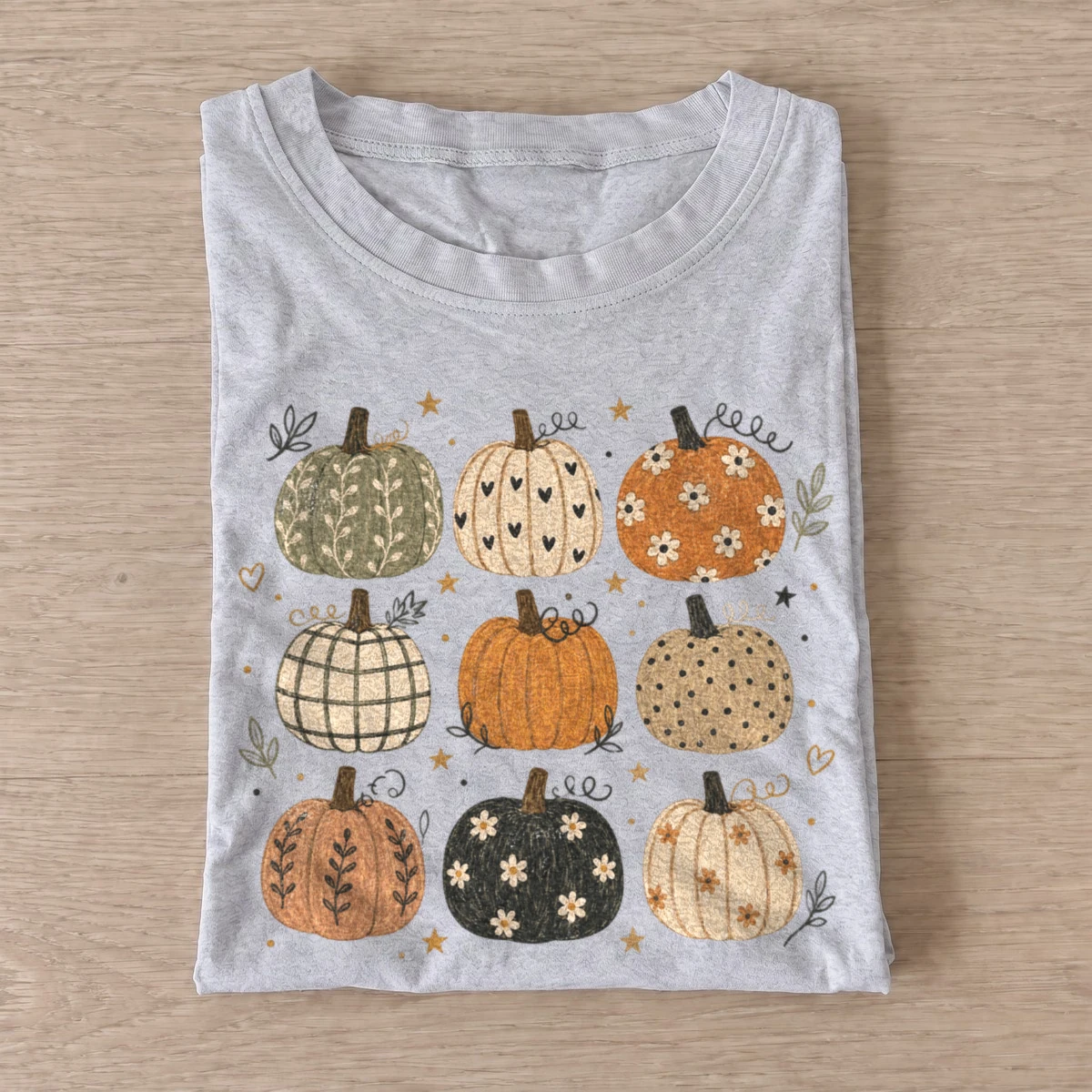 Patterned pumpkins t shirt gray20patterned pumpkins.webp