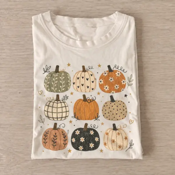Patterned pumpkins t shirt sand20patterned pumpkins.webp