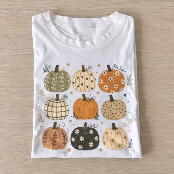 Patterned pumpkins t shirt white20patterned pumpkins.webp