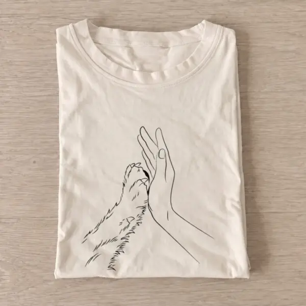 Paw hand touch t shirt sand20paw hand touch.webp