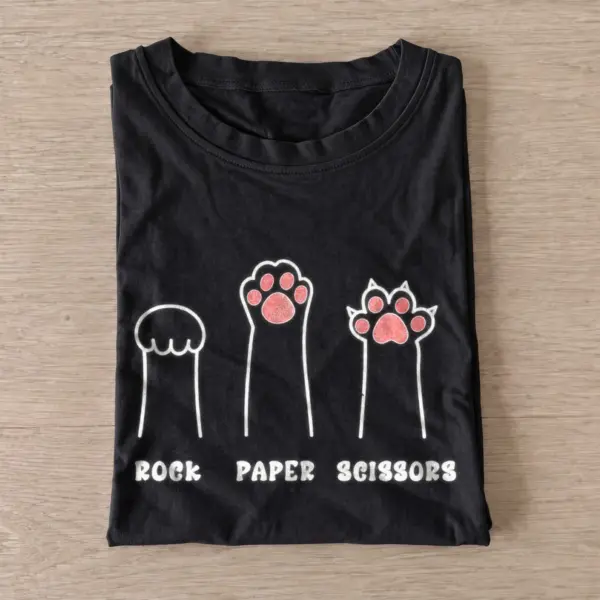 Paw paper scissors t shirt black20paw paper scissors.webp