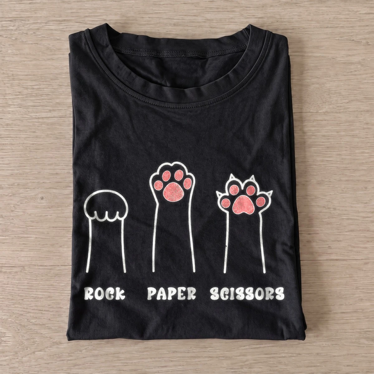 Paw paper scissors t shirt black20paw paper scissors.webp