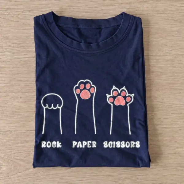 Paw paper scissors t shirt navy20paw paper scissors.webp