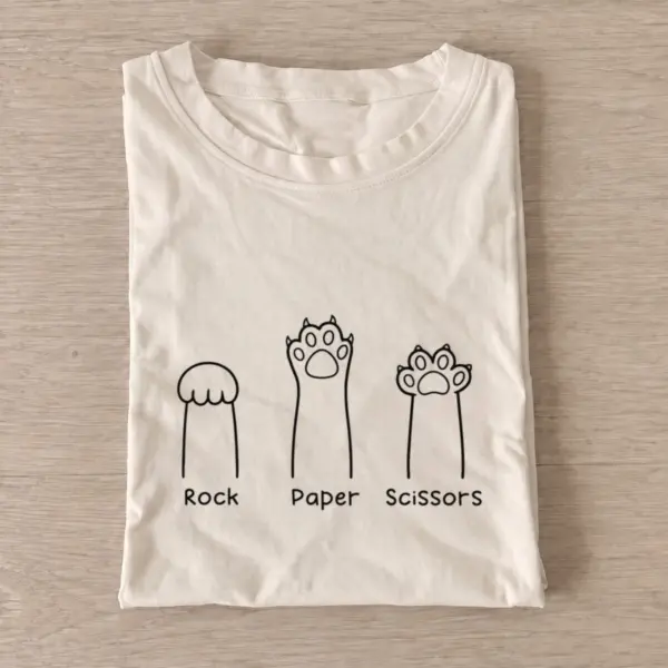 Paw paper scissors t shirt sand20paw paper scissors.webp