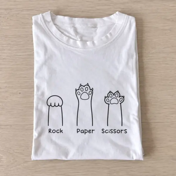 Paw paper scissors t shirt white20paw paper scissors.webp