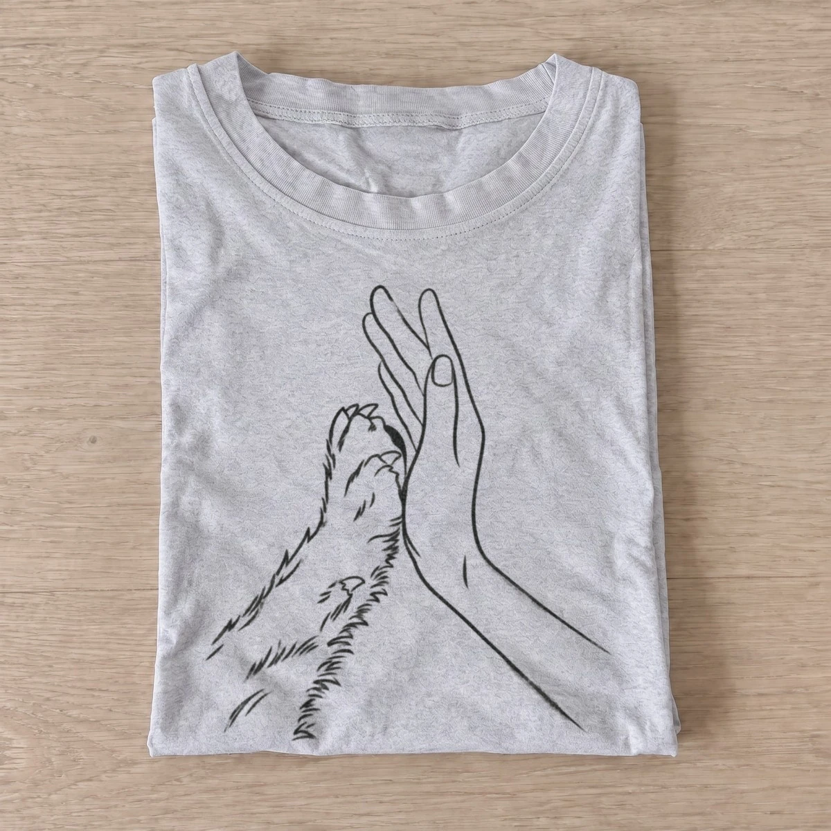 Paw to hand line art t shirt gray20paw to hand.webp
