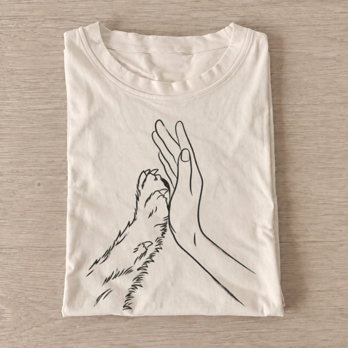 Paw to hand line art t shirt sand20paw to hand.webp