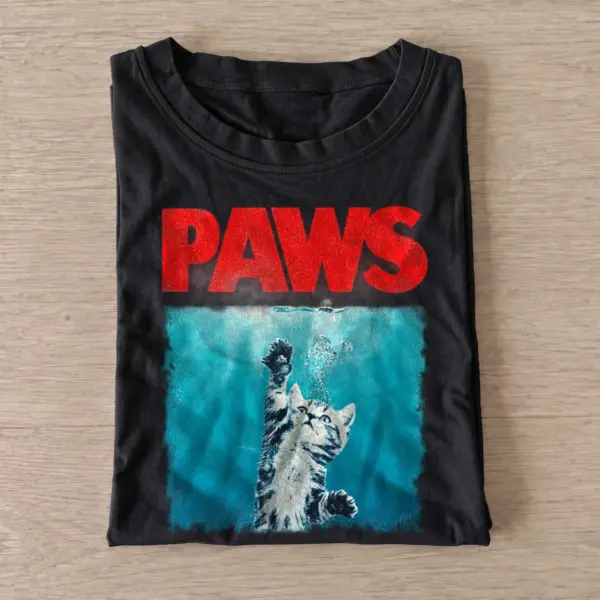 Paws underwater cat attack t shirt black20underwater cat attack.webp