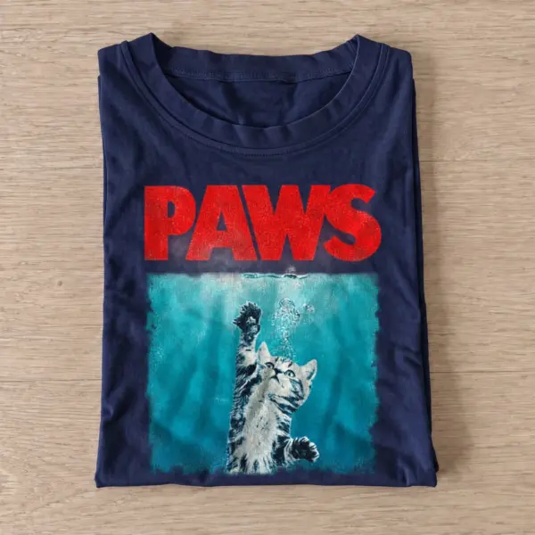 Paws underwater cat attack t shirt navy20underwater cat attack.webp